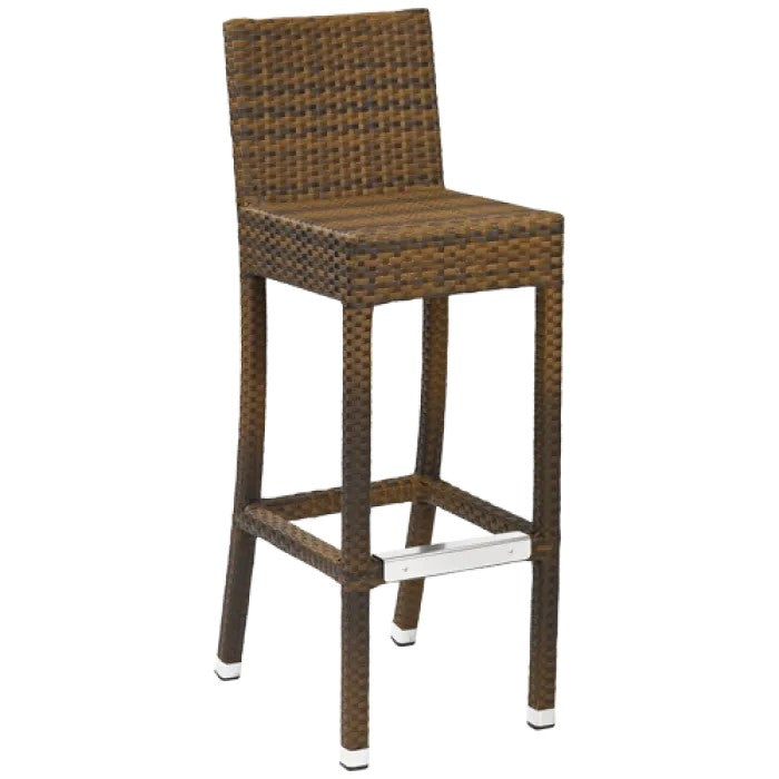 Outdoor-Barhocker Rieke mit Lehne Burned