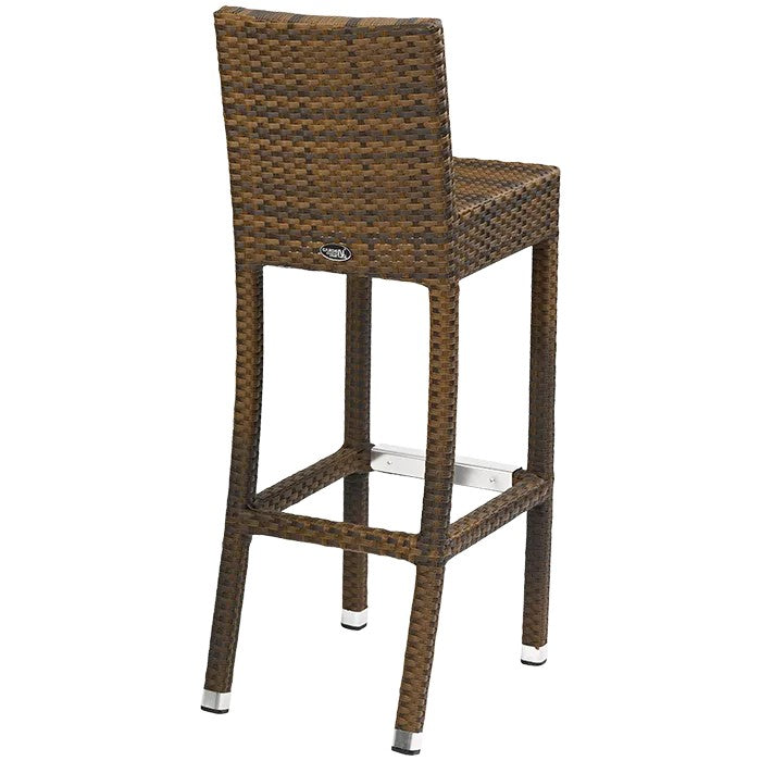 Outdoor-Barhocker Rieke mit Lehne Burned