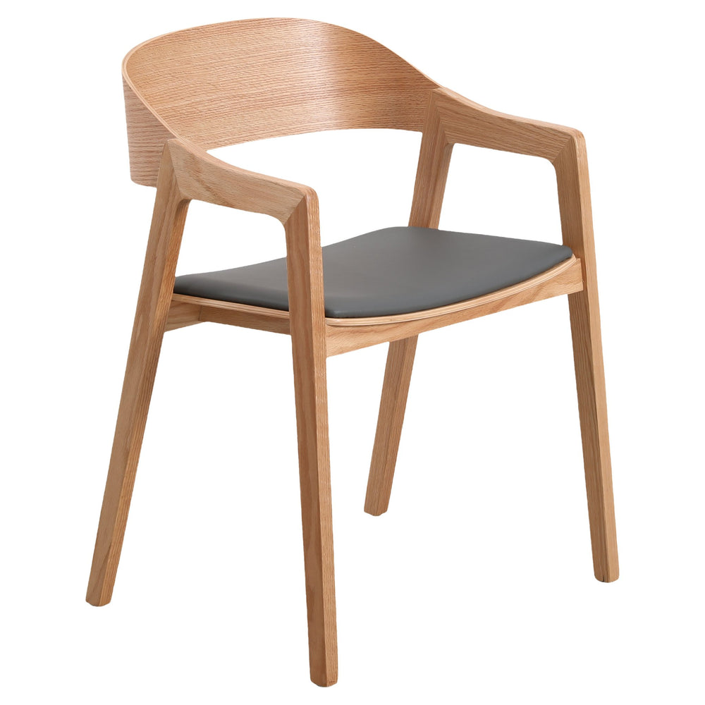 Holzstuhl Karla mit Armlehnen, gepolstert