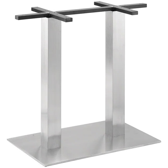 Tischgestell Edelstahl Doppelsäule 45x70 72cm
