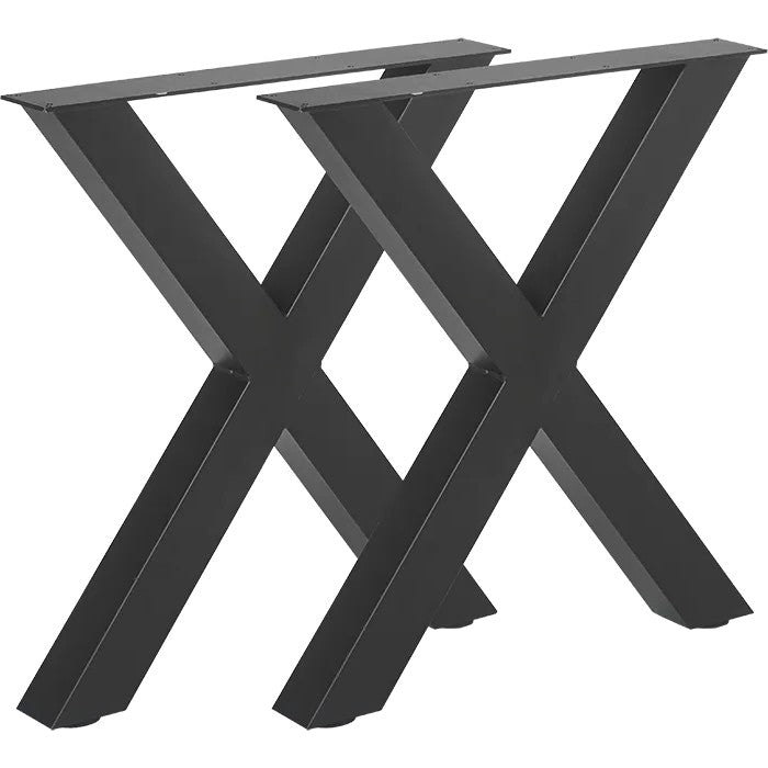 Tischgestell Stahl X-Form 72cm (2er-Set)