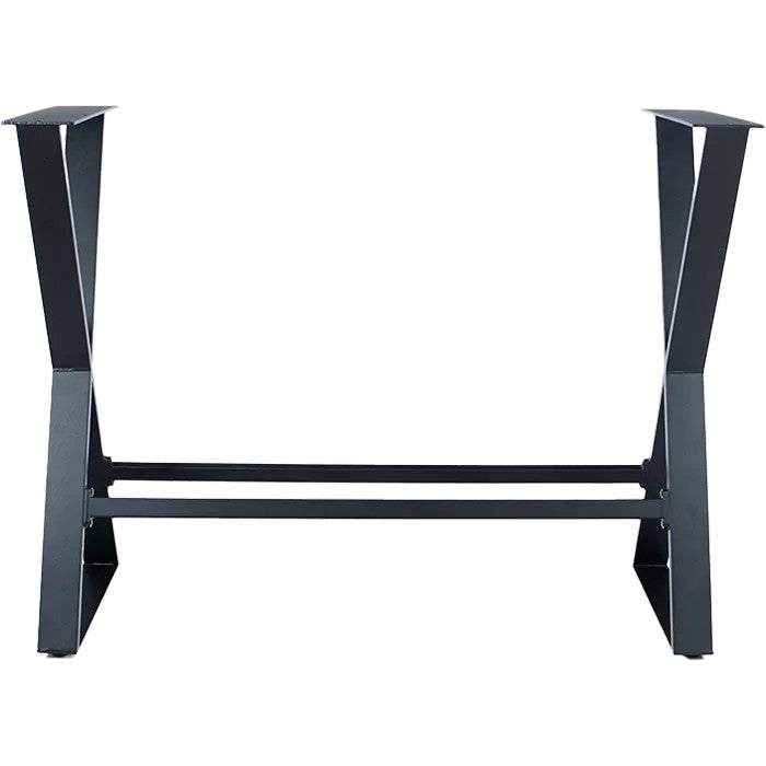 Stehtischgestell Stahl X-Form mit Fußablage 105cm