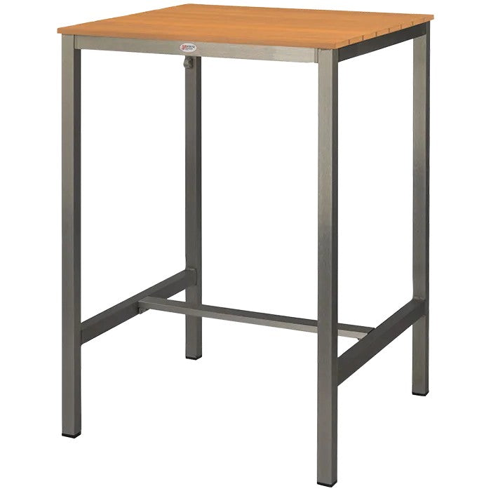 Outdoor-Stehtisch Polywood Teak 110x80